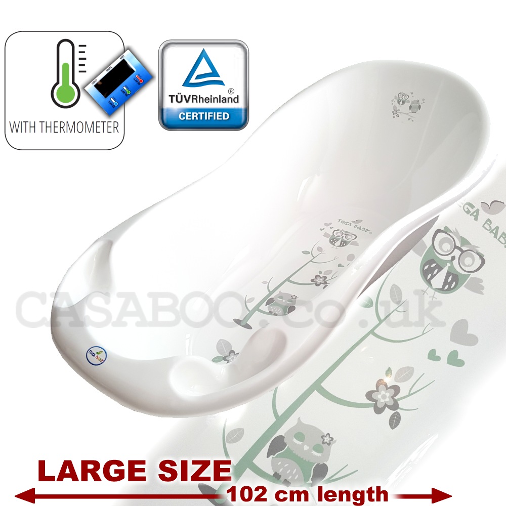 seat &THERMOMETHER SET LARGE Lux 102cm length Baby Bath Tub with STAND